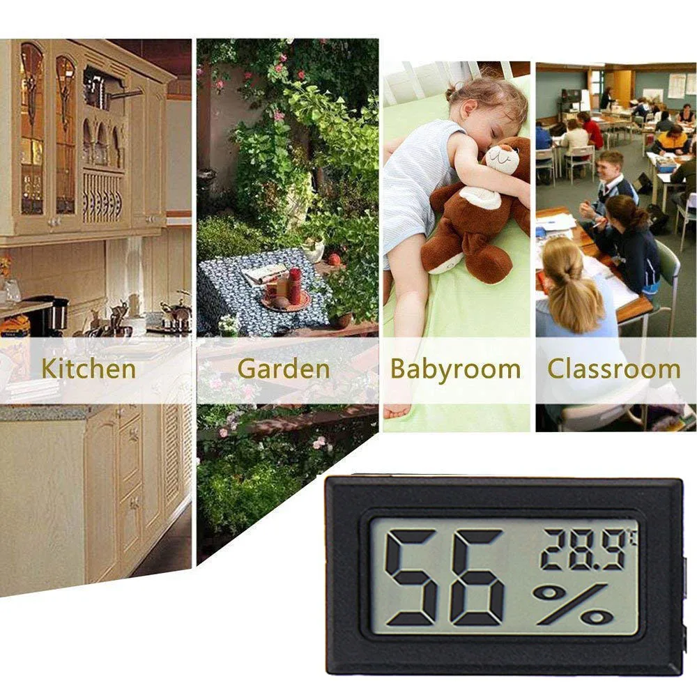 Oauee Mini dijital termometre higrometre metre LCD ekran su geçirmez prob ile nem ölçer ölçer uygun kapalı sensör
