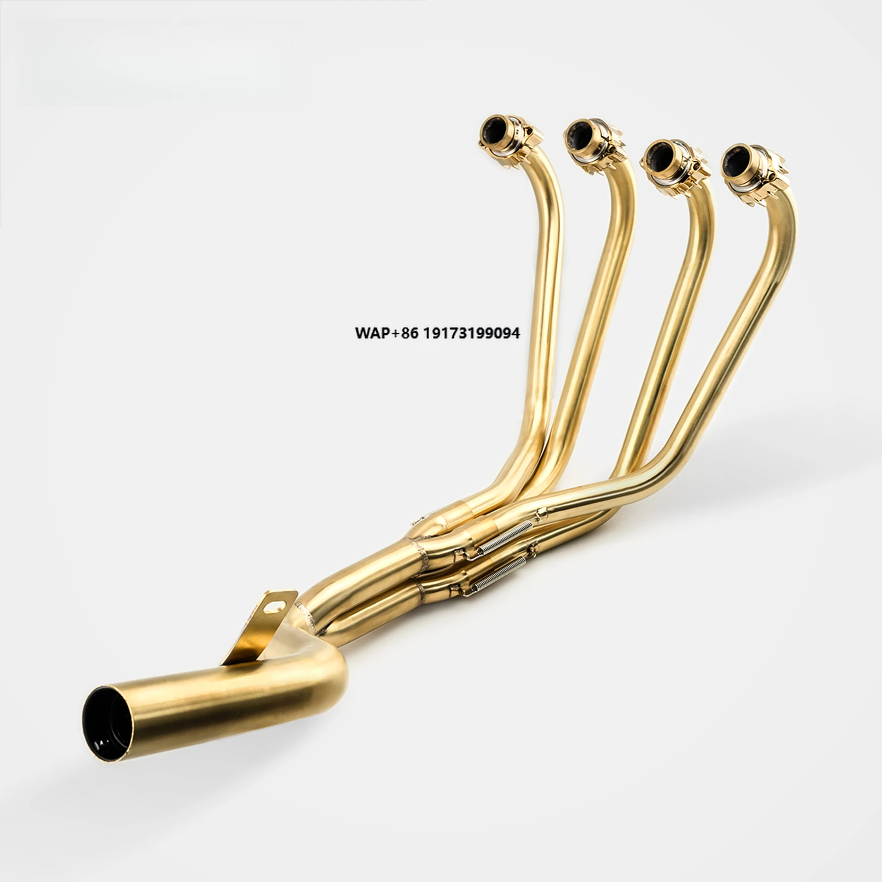 

Изысканная винтажная латунная золотая латунь, машинная изогнутая шестиступенчатая выхлопная труба мотоцикла с полной системой для уличного велосипеда CBX400F