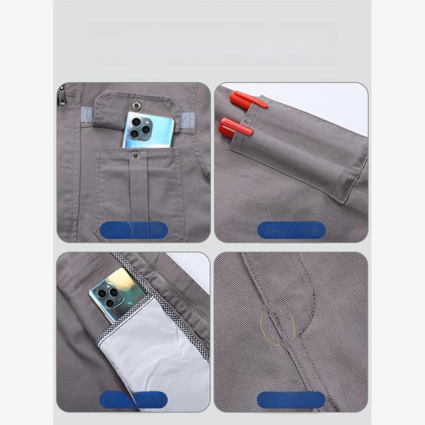 Conjunto de Ropa de Trabajo de Algodón Puro Thiened para Hombre, Resistente al Desgaste, Ropa Protectora para Primavera y Otoño, Chaqueta de Trabajo