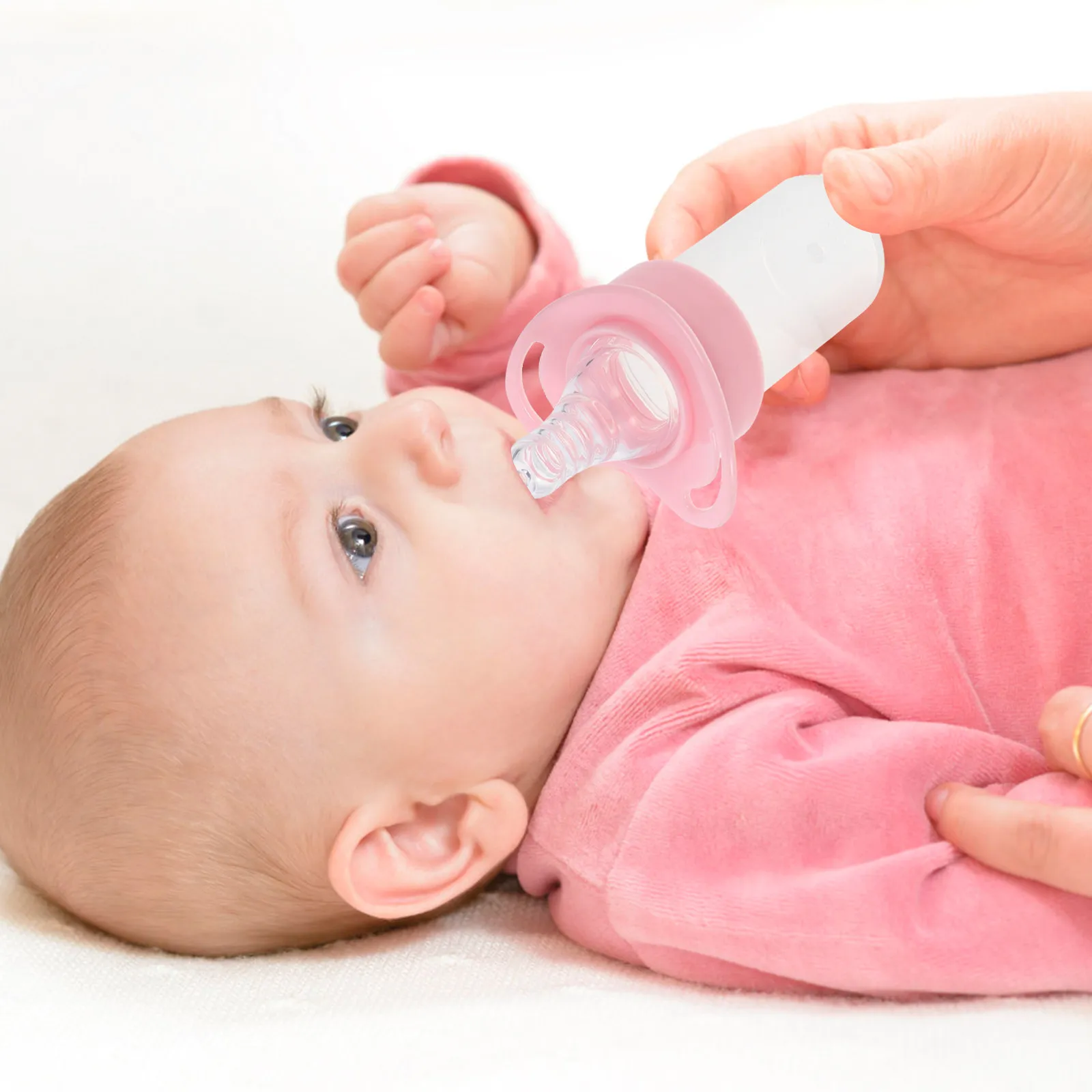 2 pcs Baby Medicine Dispenser Newborn Feeder 10ml Pink Food Grade Silicone Safe Durable Infant Care Liquid Feeder