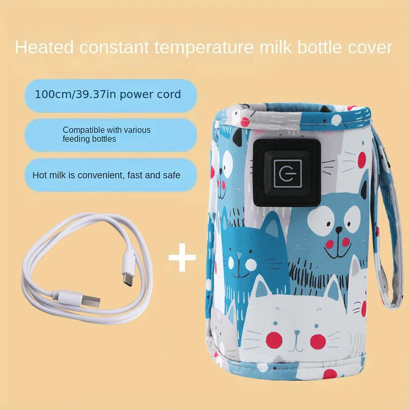Bottle insulation cover, breast warmer, baby warmer, 5-speed temperature control, digital display of temperature
