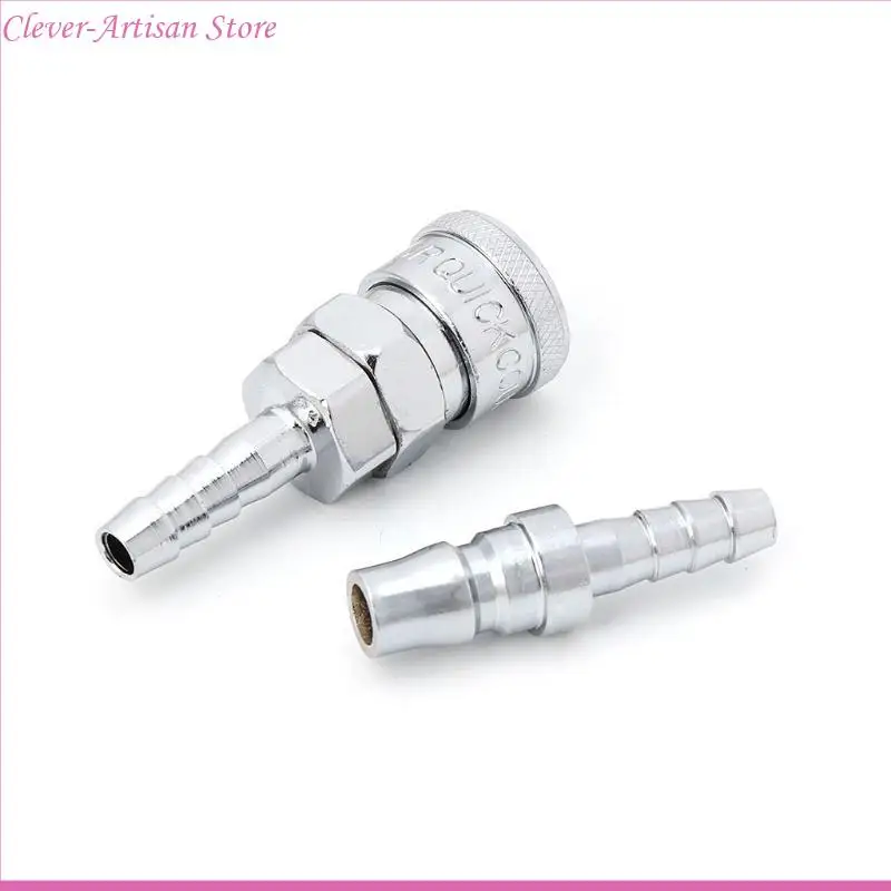 E06B 2 PCS 8mm Pneumatic Air Line Hose Rilis Cepat Kopler Konektor Kompresor