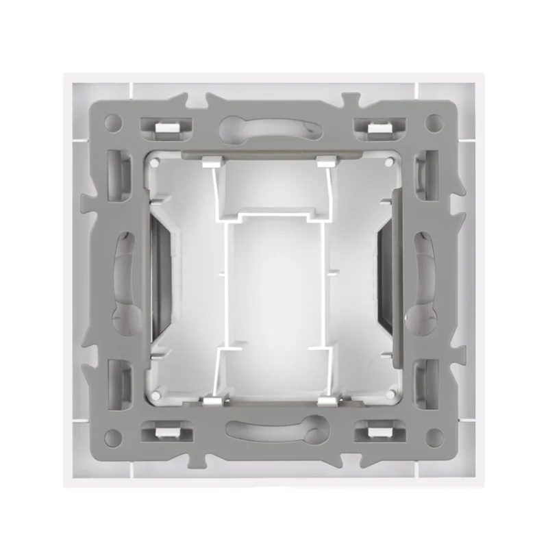 blank cover plate with installation iron plate 82mm*82mm black and white gold gray tempered glass switch socket panel white boar