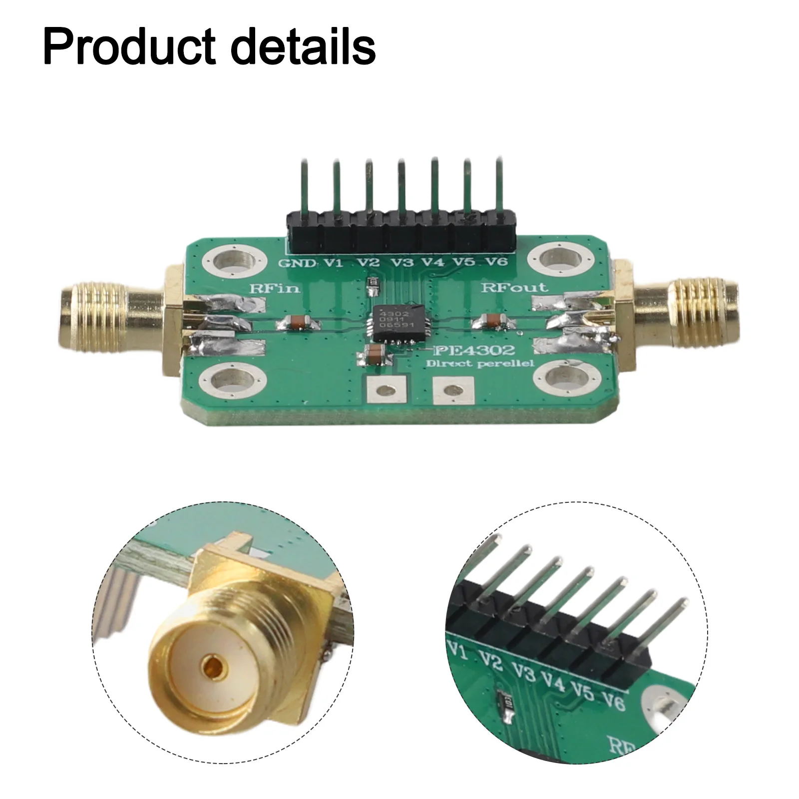 PE4302 Attenuator Module with Parallel Immediate Mode Bandwidth from 1MHz up to 4GHz Gain Control Range 0 to 31 5DB