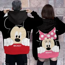 Sweatshirt Couple Outfit Women Clothing Woman Mickey Y2k Minnie Mouse Women's Fashion Hoodie Print Hoodies Children's Top Men's