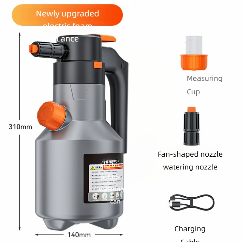 Electric Car Wash Foam Sprayer Household Car Wash Liquid Foam Making Magic Tool High Pressure Pa Spray Bottle Complete Set Of To - Image 6