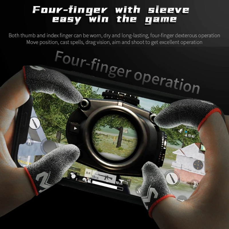 Finger Sleeve Sets for Gaming Mobile Game Controller Thumb Sleeves Anti-Sweat