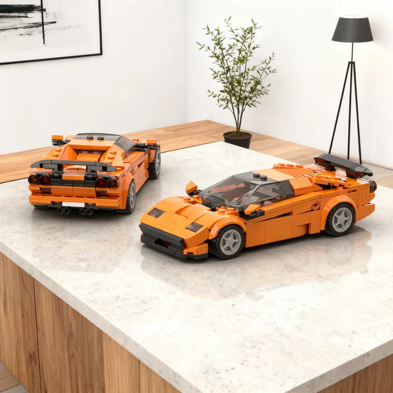

298 деталей MOC Lamborghini Diablo GT R McLaren City Champions: Модель-конструктор, архитектурная игрушка, рождественский подарок для детей