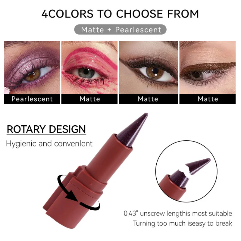 KIRRMING 3-in-1-Augenbrauenstift, Eyeliner und Lippenstift: Wasserfest, langlebig und vielseitig