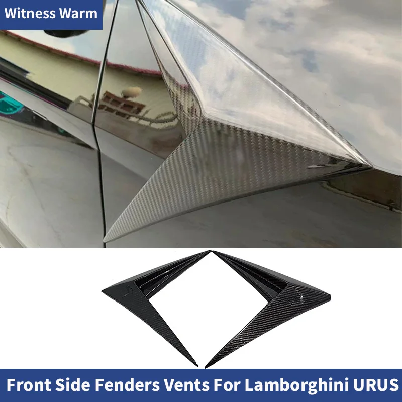 

Car Front Side Fender Air Vent Trims Carbon Fiber for Lamborghini Urus 2018-2021 Canards