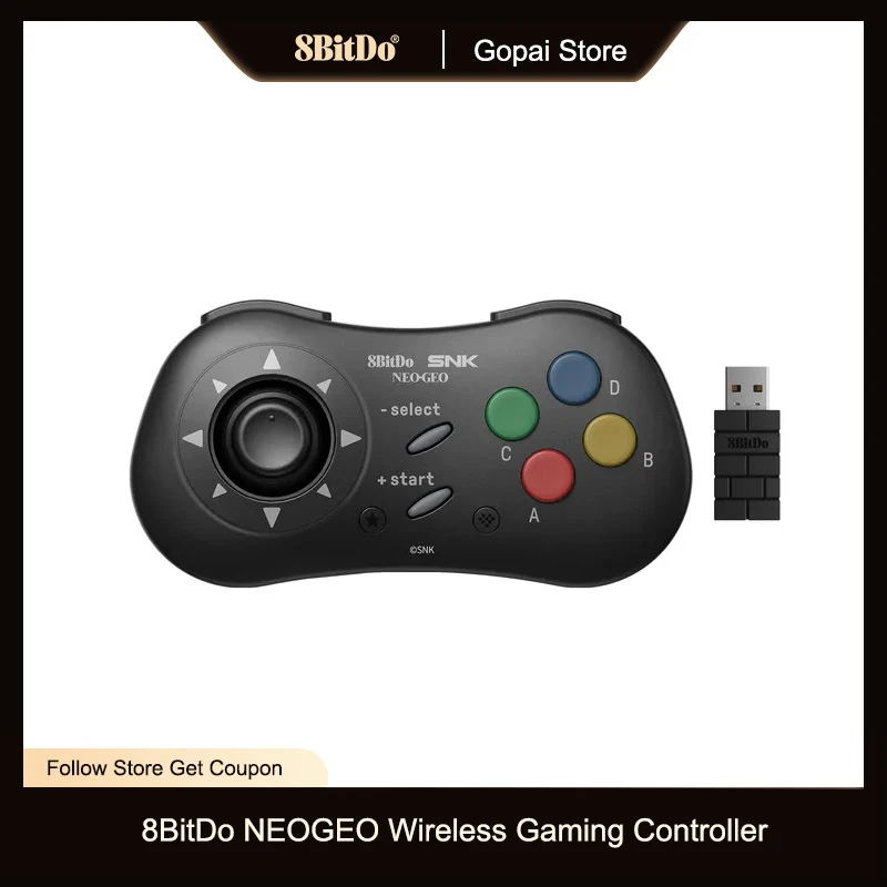 8BitDo NEOGEO Wireless Gaming Controller for Windows 10, 11, Android, and NEOGEO mini Game Control by SNK