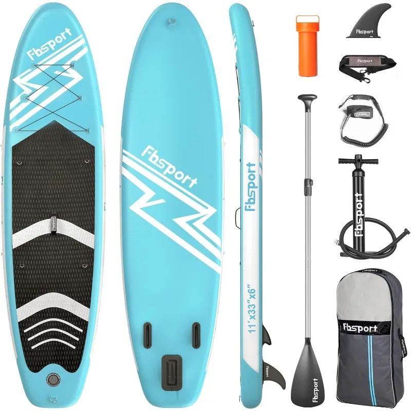 

FBSPORT 11' Premium Stand Up Paddle Board, Yoga Board with Durable SUP Accessories & Carry Bag | Wide Stance, Surf Control,