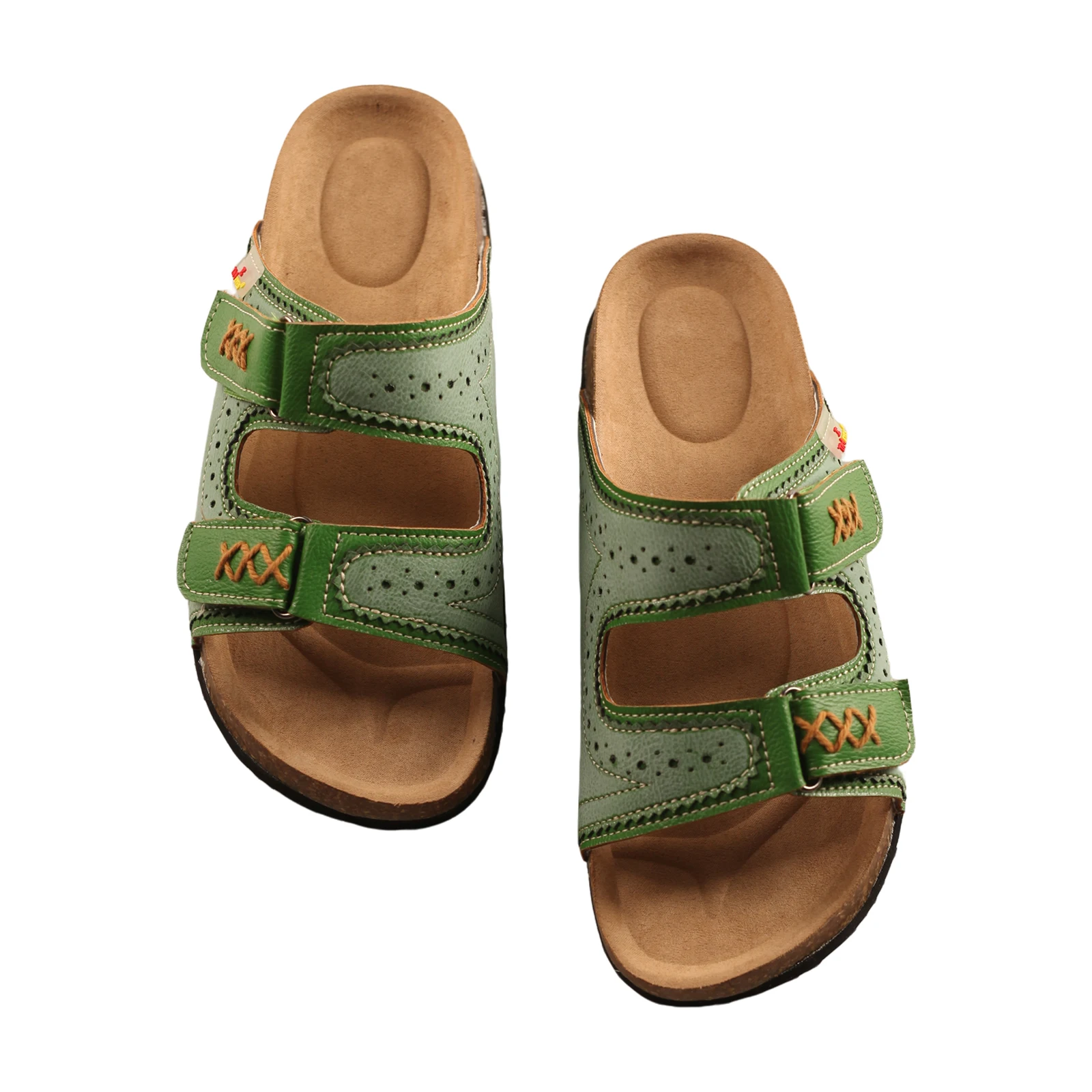 TMA EYES Neue Klebe-Sandalen mit Schnitzereien, bequem, leicht, offene Zehenpartie, dicke Sohle für Damen – Detail 2