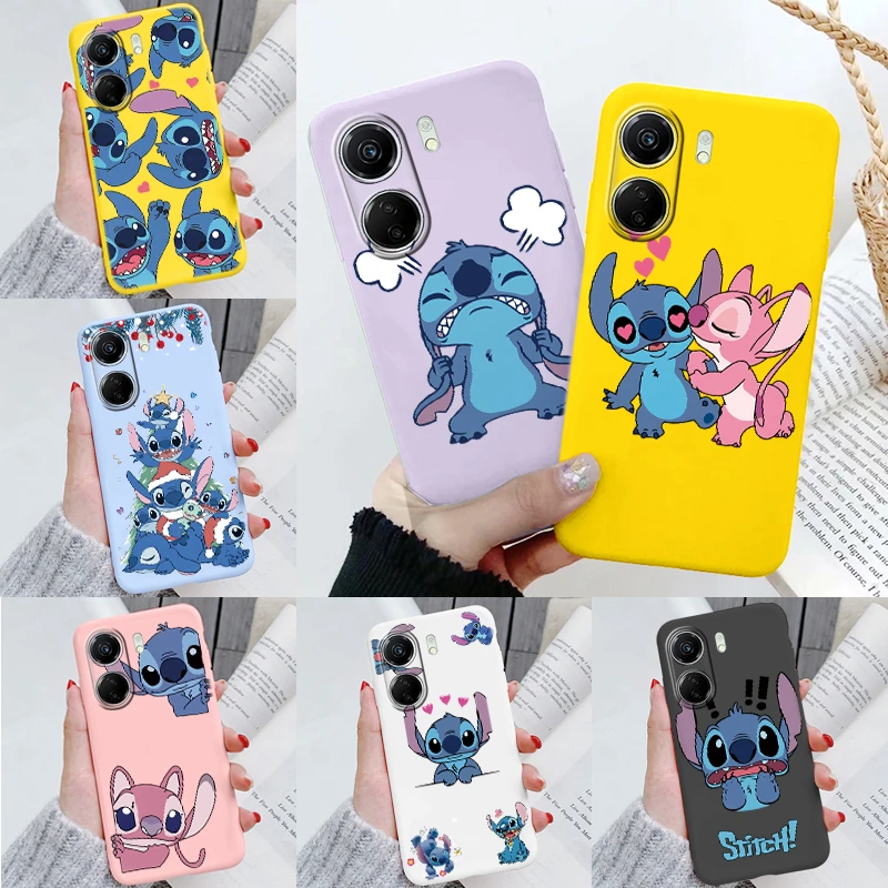 For Redmi 14C 14R 13R 13C A3 Pro A1 A2 Plus 4G Note 14 14 Pro 5G Poco C50 C51 M6 C75 Cute Cartoon Anime Stitch Soft Phone Case