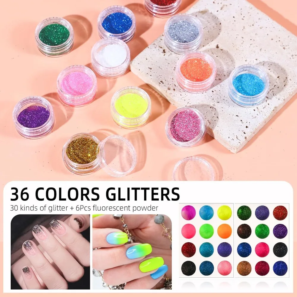 전문가용 아크릴 네일 키트 (드릴 및 UV 램프 포함), 초보자용 풀세트