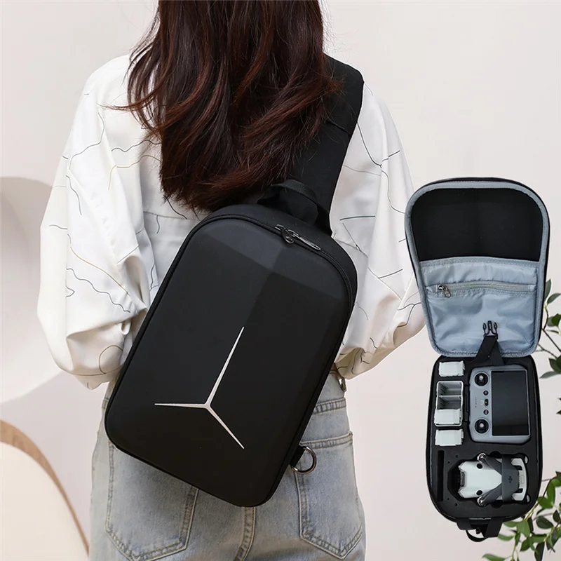 AS95-For DJI MINI 4 Pro Bag Storage Case Backpack Messenger Chest Bag Portable Fashion Box For Mini 4 Pro Shoulder Bag