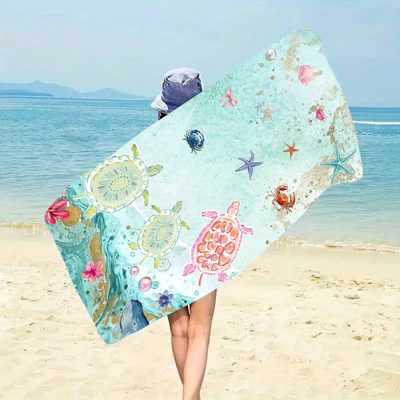 Aerial Beach Towel Pink Sand Palm Print Oversized Microfiber Quick Dry Sand Free Summer Vacation Pool Travel Trendy Gift 2026