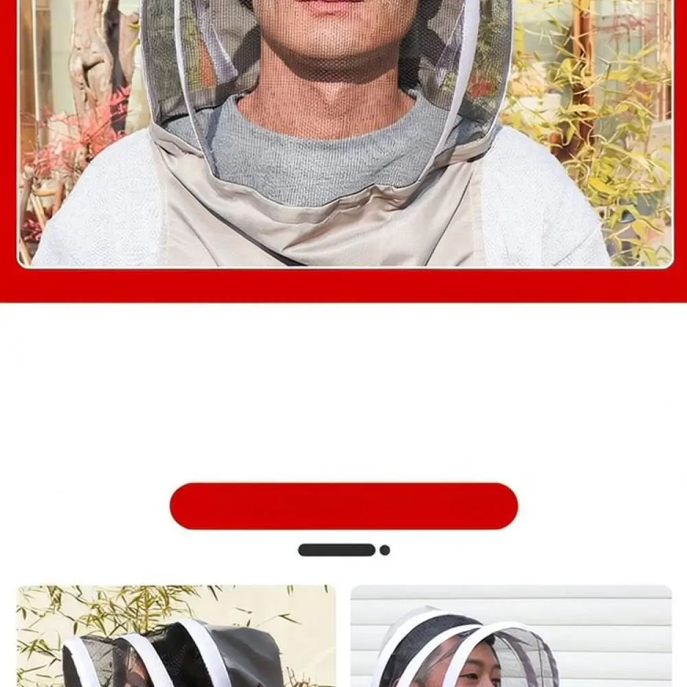 Foldable Beekeeping Veil Hat Protective Mesh Face Shield Anti Bee Cap For Ruxin Farm Worker Outdoor Safety