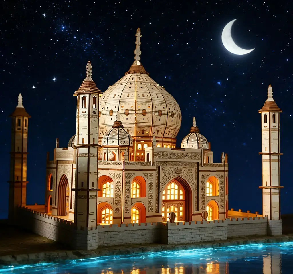 

New Arrival 3D Wooden Taj Mahal Puzzle - DIY Castle Building Toy, Educational Kids Puzzle, Creative Decor & Christmas Gift