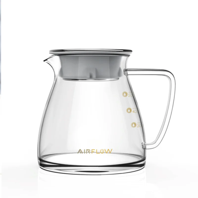 Household Multifunctional Glass Coffee Pot Airflow Even Flow Office Flower Tea Sharing Jug