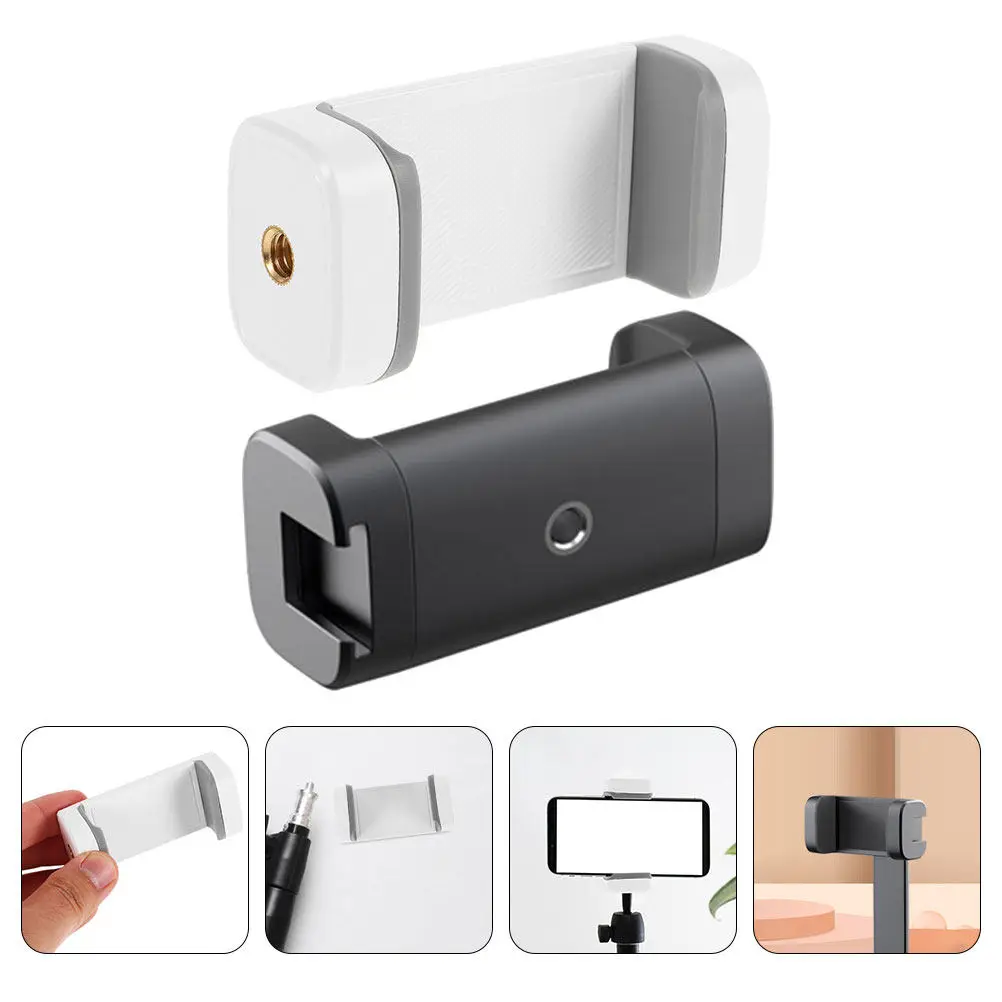 Smartphone Tripod Phone Clamp 2 Pack Universal Mount Holder for Live Streaming Selfie Photography Adapter