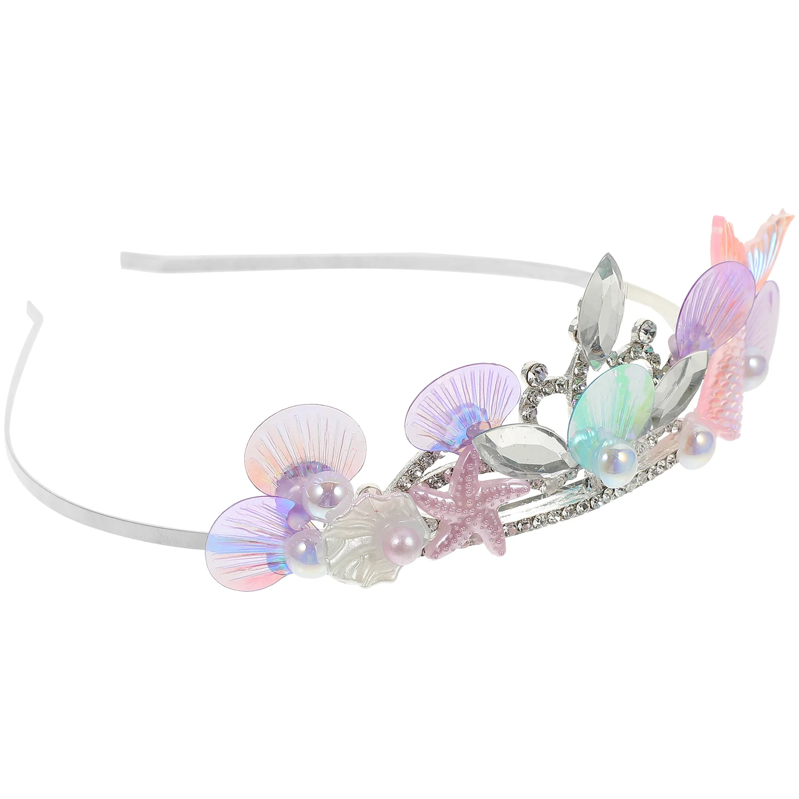 

Mermaid Headb Hair Crown Rhinestone Party Accessory Toddler Headdress Holiday Decor Girls Headb s Cute Hair Tools