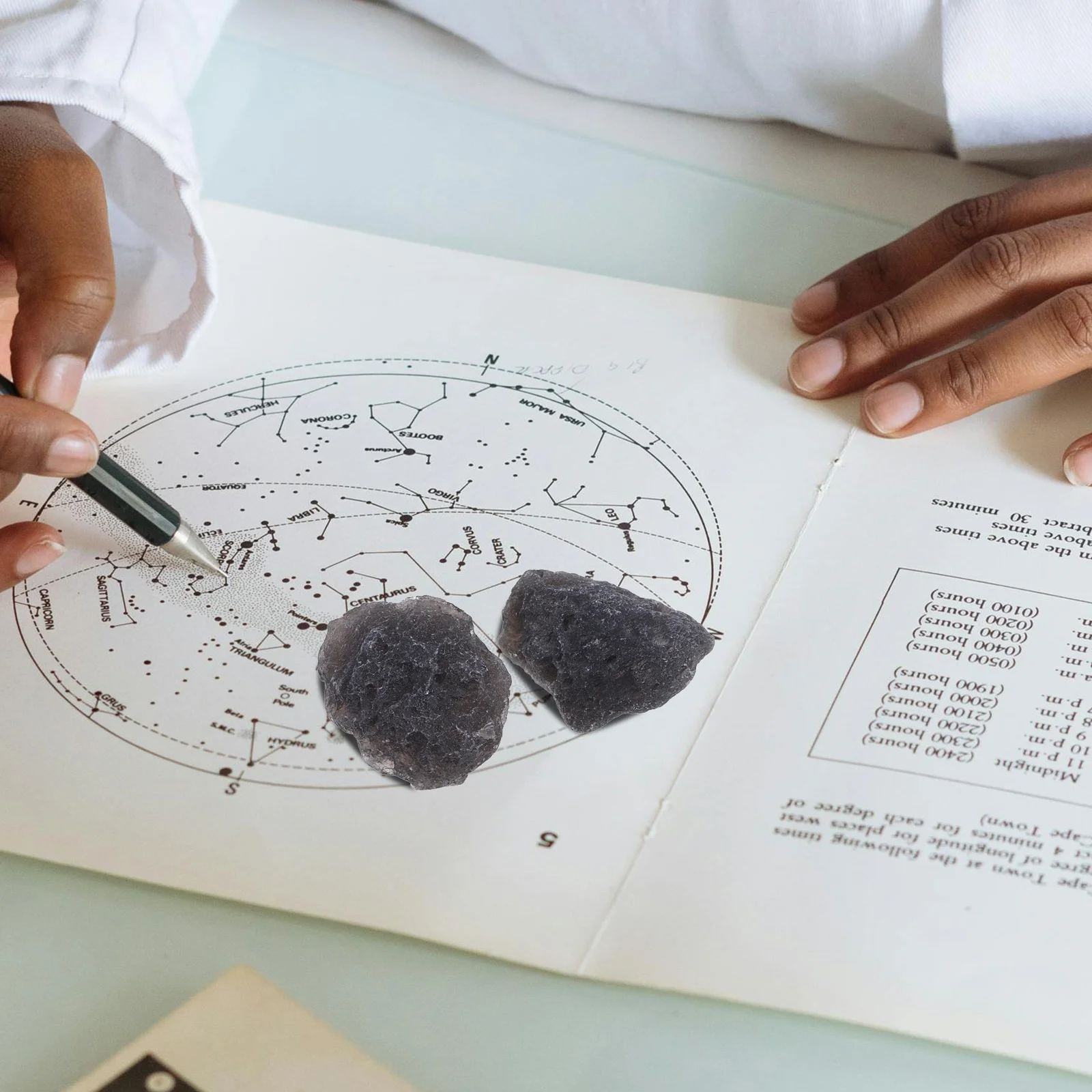 

2Pcs Irregular Meteorite Stone Specimen Rough Unique Meteorite Sample Science Teaching Classroom Stone Decor