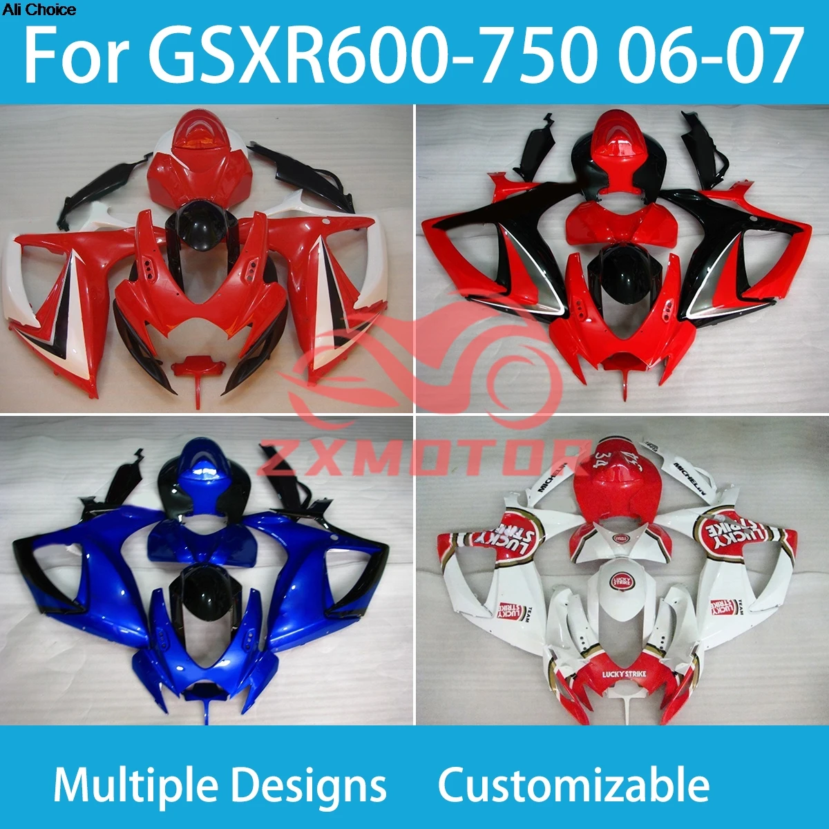 

Подходит для GSXR 600 750 06 07, пластиковые обтекатели для SUZUKI K6 GSXR600 GSXR750 2006 2007, комплект обтекателей для мотоцикла, комплект панелей кузова, подходит