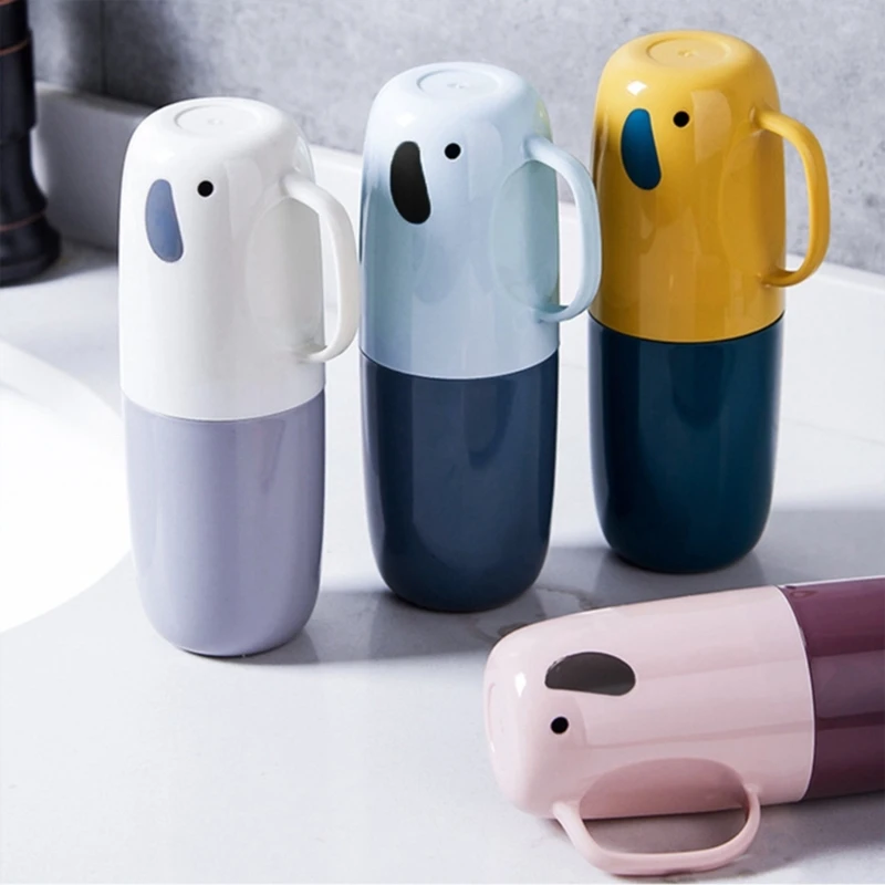 Portable Travel Toothpaste Toothbrush Case Couple Toothbrush Cup Tooth Brush Cover Multi-Purpose Washing Cup