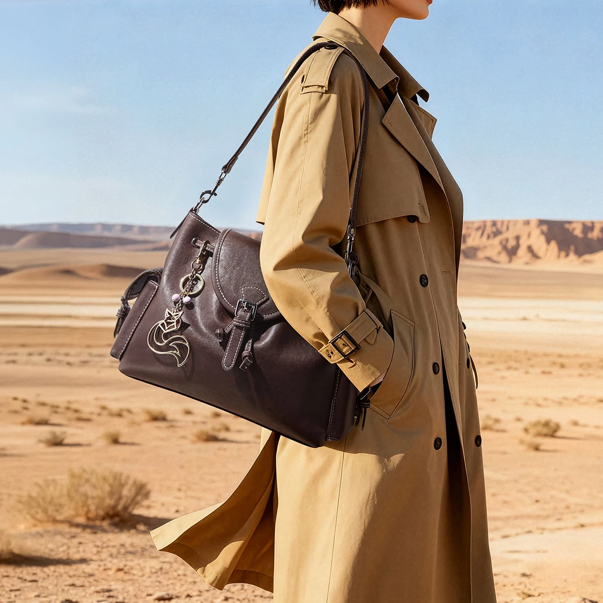 FOXER Vintage Autumn Winter Women Shoulder Bag Luxury Cow Leather Female Crossbody Bag Large Capacity Travel Handbag Purse