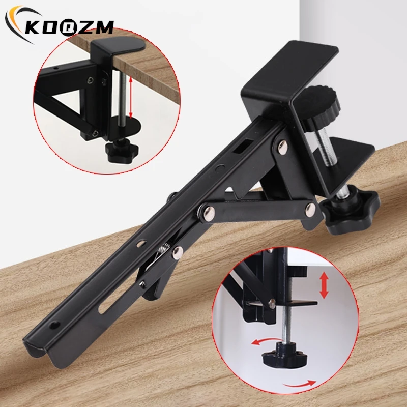 L-shaped Desk bracket Foldable Desktop Bracket Heavy-duty Punch-free Space-saving Desktop Extension Plate Rack Hardware Accessor