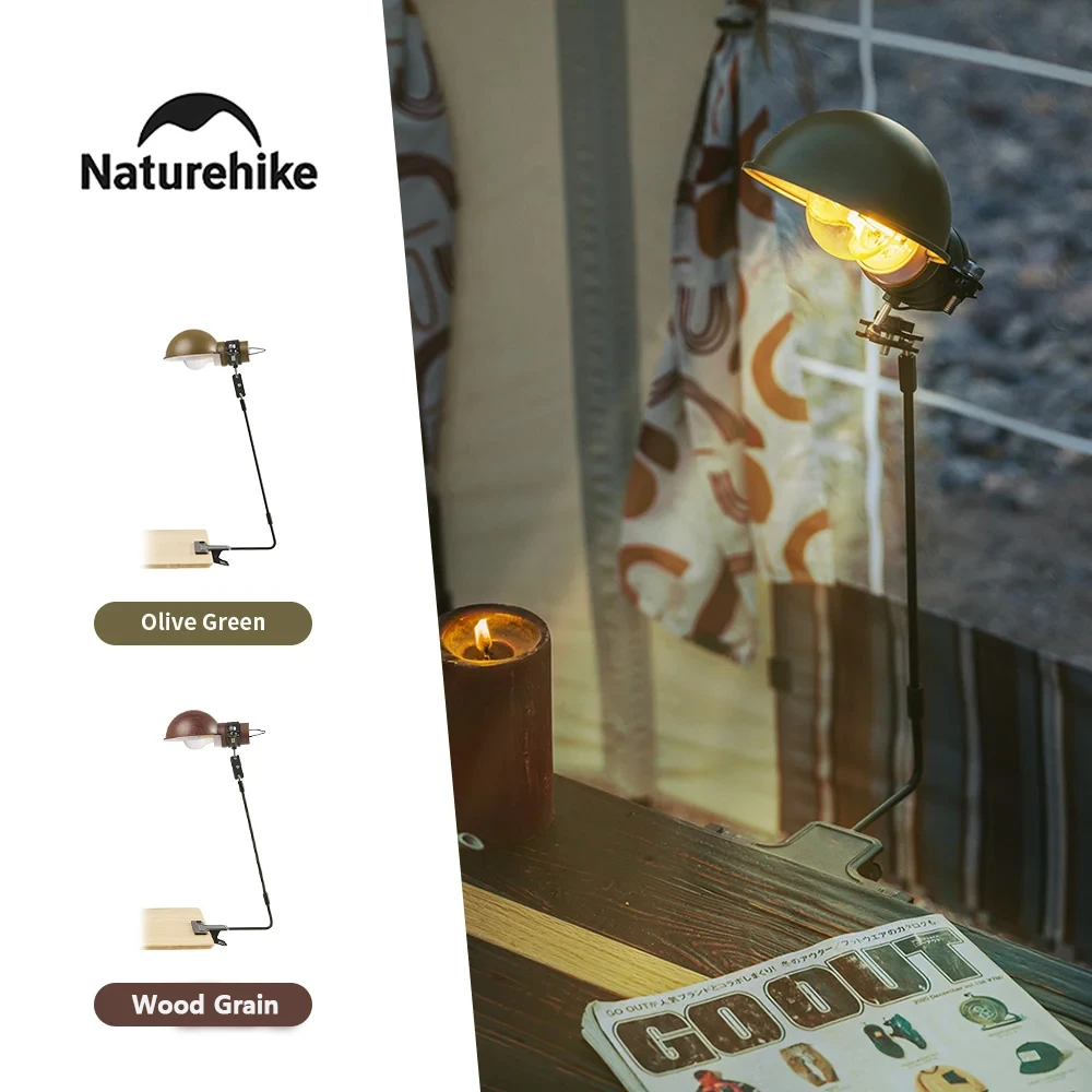 Naturehike Camping Clip Lantern Outdoor Waterproof Adjustable Height 360° Rotation Magnetic Lamp Waterproof Multi-function Light