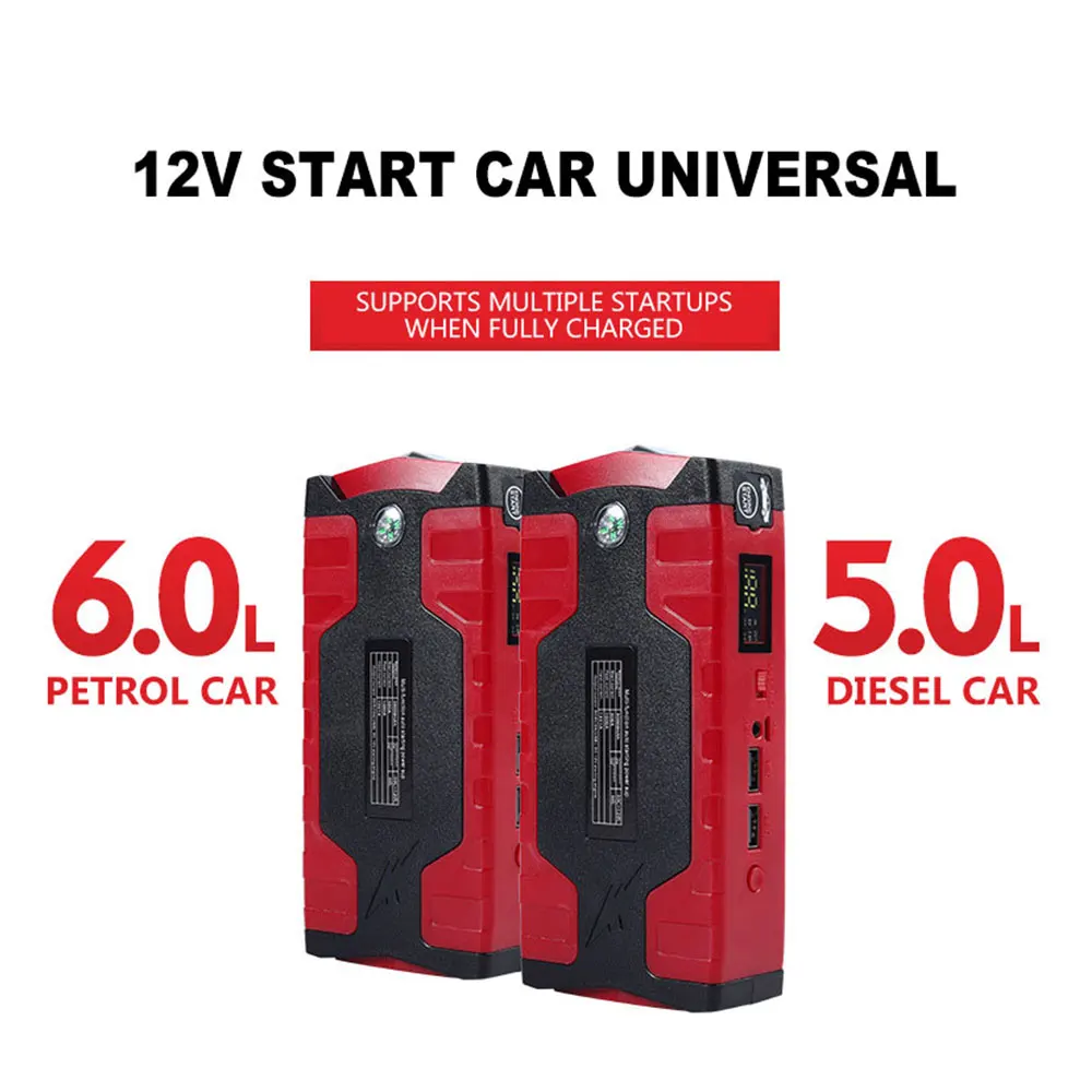 

12V 1000A Car Charger Starter Battery Power Bank Jump Starter Digital Display Multi-Function Car Starter Power Supply