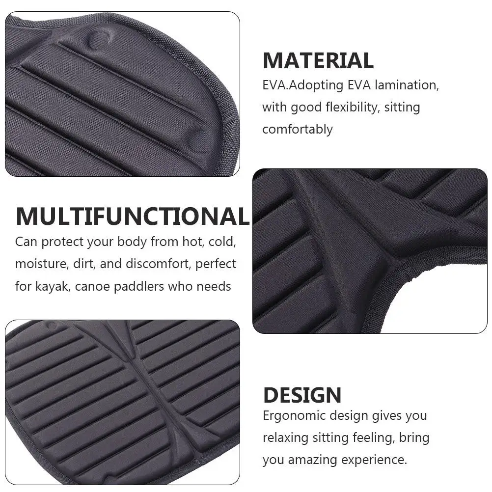 

Sit-on Kayak Seat Cushion Eva Lamination Flexible Supportive Ergonomic Shape Skid-Proof Bumps Perfect for Canoe Paddling Fishing
