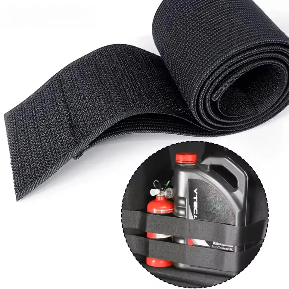 5x40cm Elastic Binding Strap Car Trunk Organizer Firm Magic Tape Cars Stowing Tidying Fixed Belt Auto Tool Storage Fixing Belt