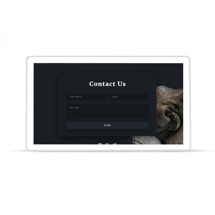 Wall-Mounted Android 11 LCD Advertising Display 2GB RAM 10-Point Touch Built-In Wi-Fi/BT/PoE Built-In Speaker Metal Case HD