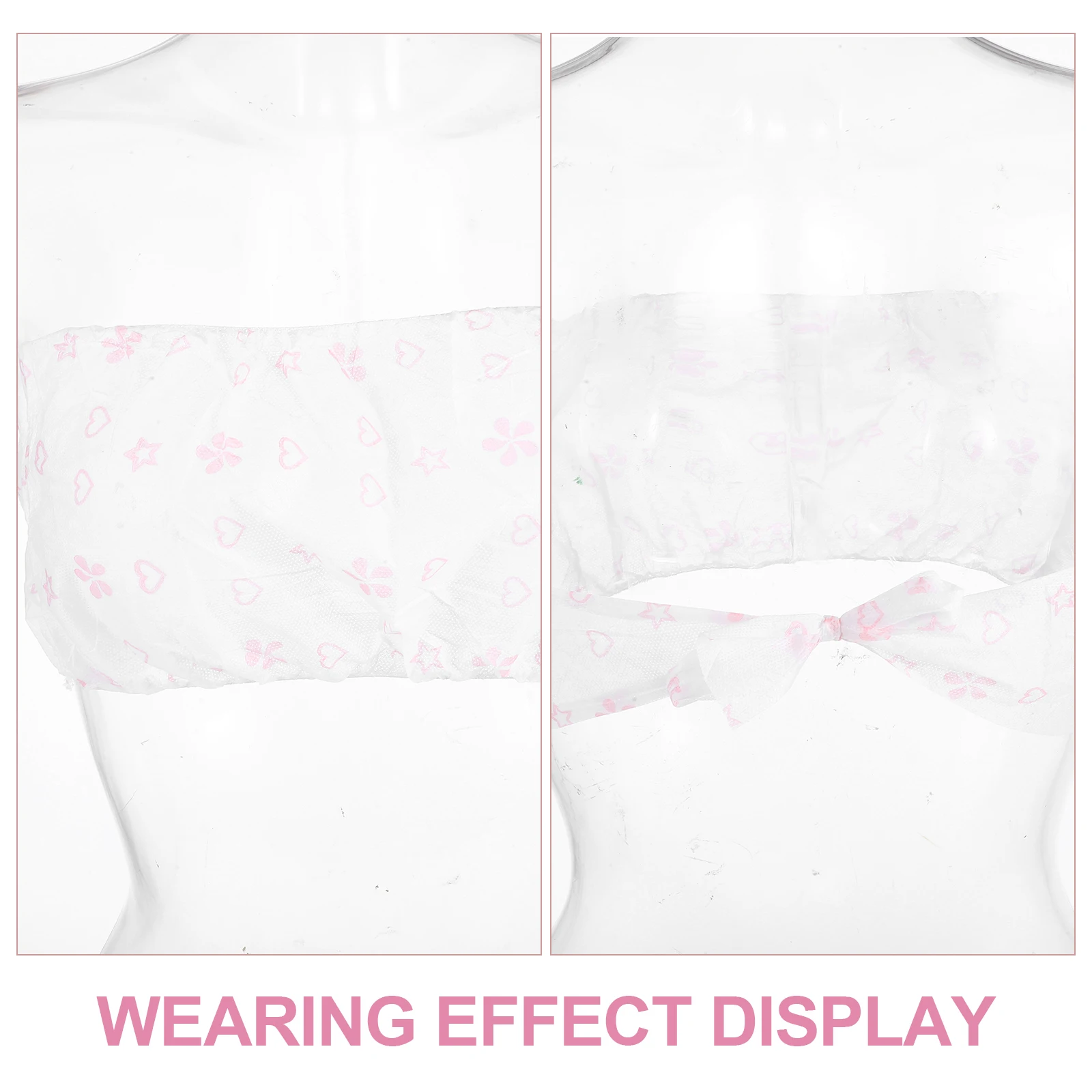 20 قطعة حمالات الصدر القابل للتصرف النساء لينة غير المنسوجة النسيج تنفس سبا السفر صالون تجميل ساونا مطبوعة أنيق العصابة حمالات الصدر #2