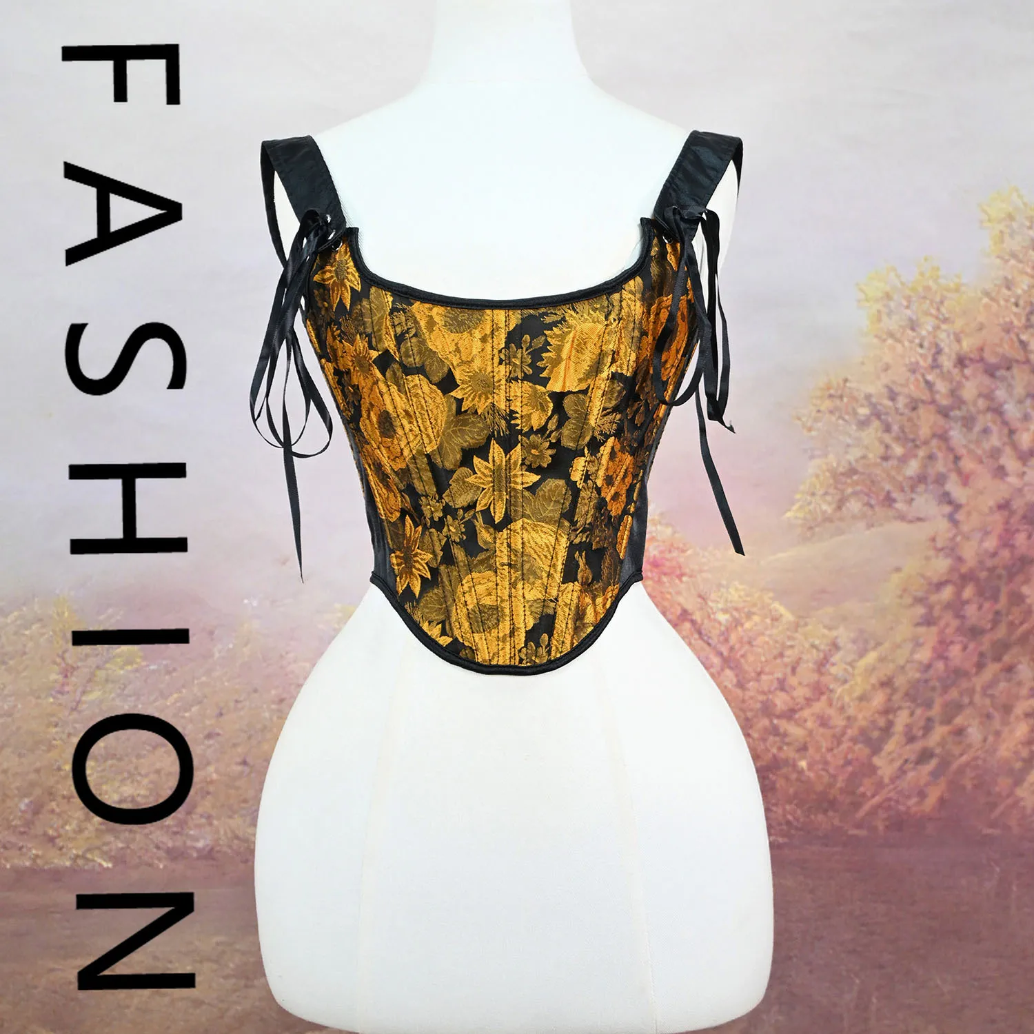 323 الأوروبية والأمريكية عبر الحدود مثير الرجعية الطباعة حزام خلفي عظم السمك الجسم النحت لباس خارجي مشد ملابس داخلية 2025