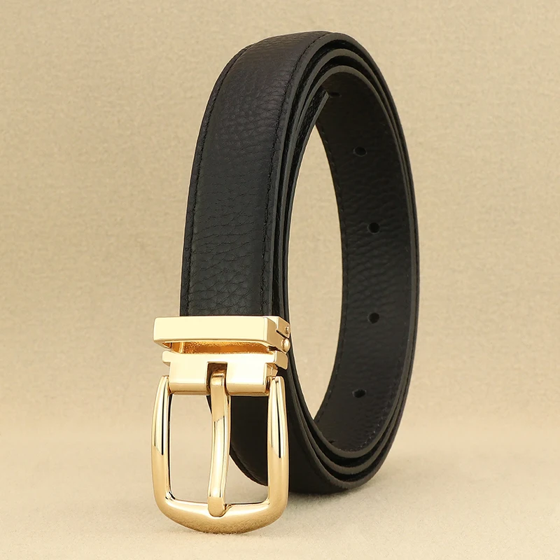 Lady Pin buckle belts women high quality leather designers luxury famous brand fine 2.3cm fashion suit waist strap  white WB61