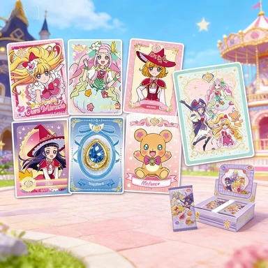 

KABAO Official Mermaid Magic Precure Card Pack Series 1 Blind Box, Magical Birthday Gift for Girls & Kawaii Fans Anime Card Set