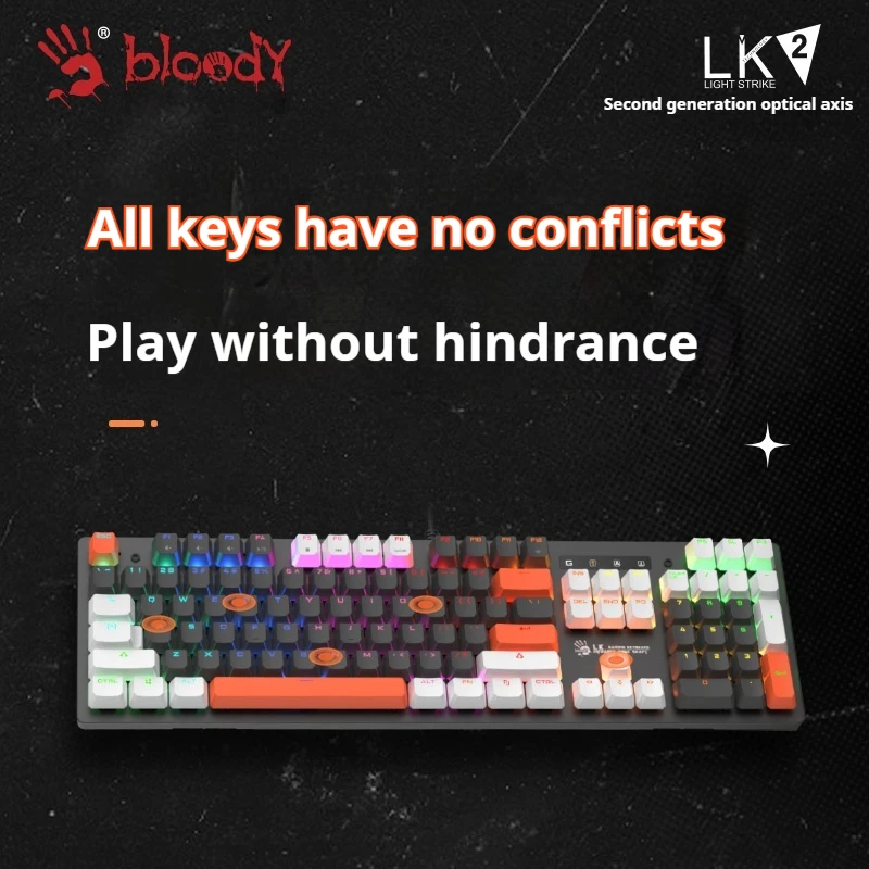 A4tech Bloody Wired Mechanical Keyboard B820r E-Sports Gaming Specific Keyboard Rgb Optics All Keys Have No Conflicts Pc Gaming