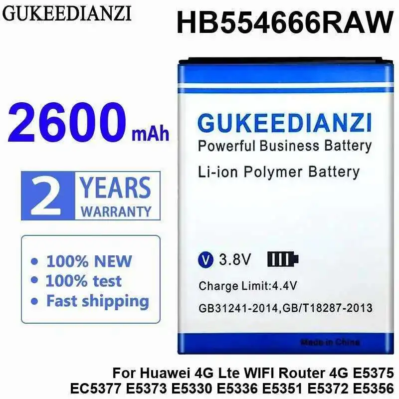 

Аккумулятор мобильного телефона HB554666RAW 2600 мАч для Huawei 4G Lte Wi-Fi маршрутизатор 4G E5375 EC5377 E5373 E5330 E5336 E5351 E5372 E5356