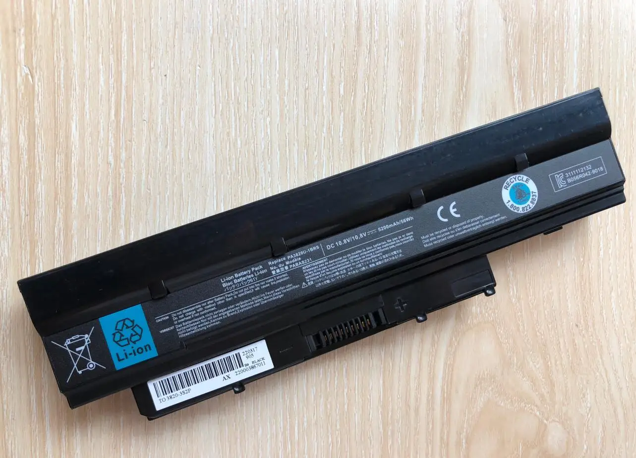 Laptop Battery for Toshiba Mini NB500 NB505 NB550D Satellite T210 T215 T230 PA3820U-1BRS PA3821U-1BRS PABAS231 PABAS232