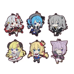 HOLOLIVE Anime Nekomata Nakiri Ayame Shishiro Botan Hoshimachi Suisei Akai Haato Tsunomaki Watame Rubber Keychain