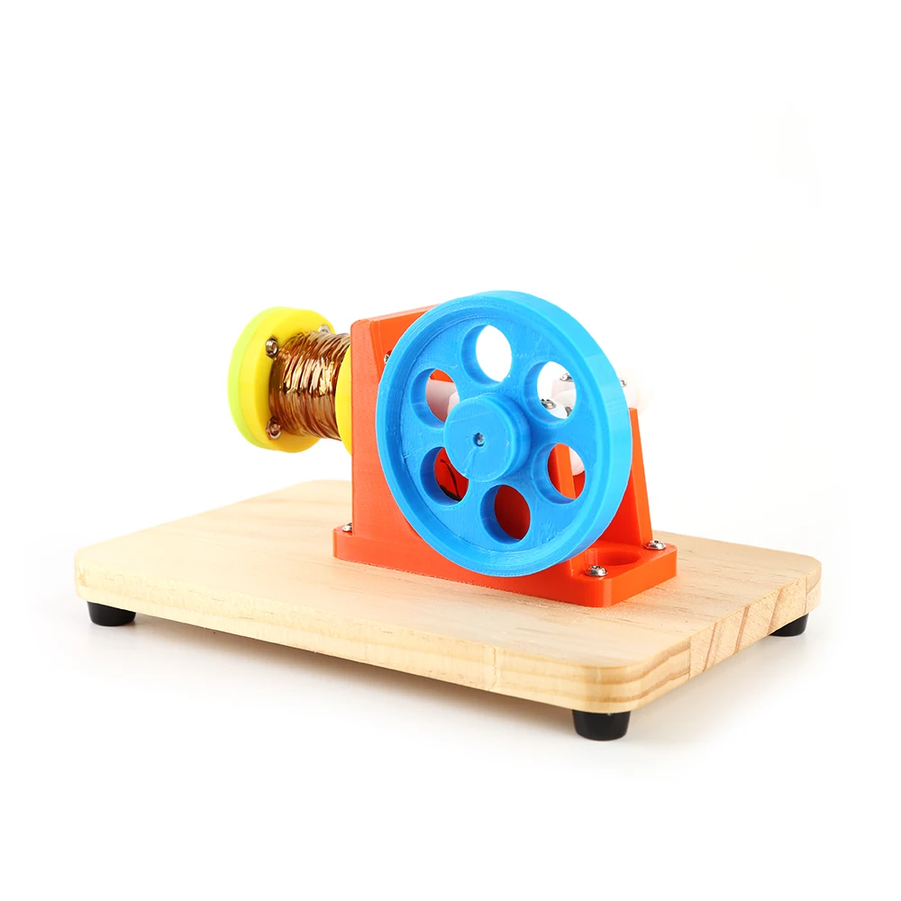 Single cylinder Electromagnetic Engine Model Physics Wood Based Physics Experiment Science Popularization Education Toy STEM Edu