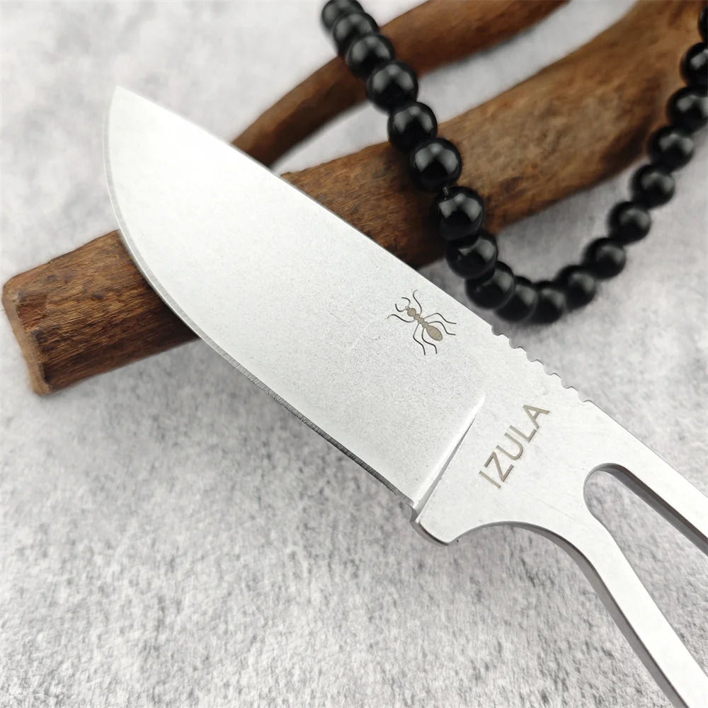 Formiga izula all tang mini faca de lâmina fixa de pesca alta dureza 8cr13mov facas edc caminhadas ao ar livre acampamento ferramentas de autodefesa