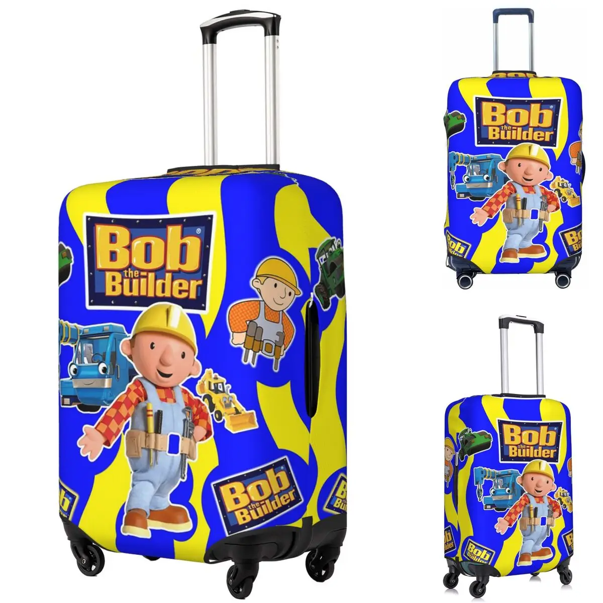 

Bob The Builder Suitcase Cover Protection Elastic Trip Luggage Protector Covers for 18-32 Inch