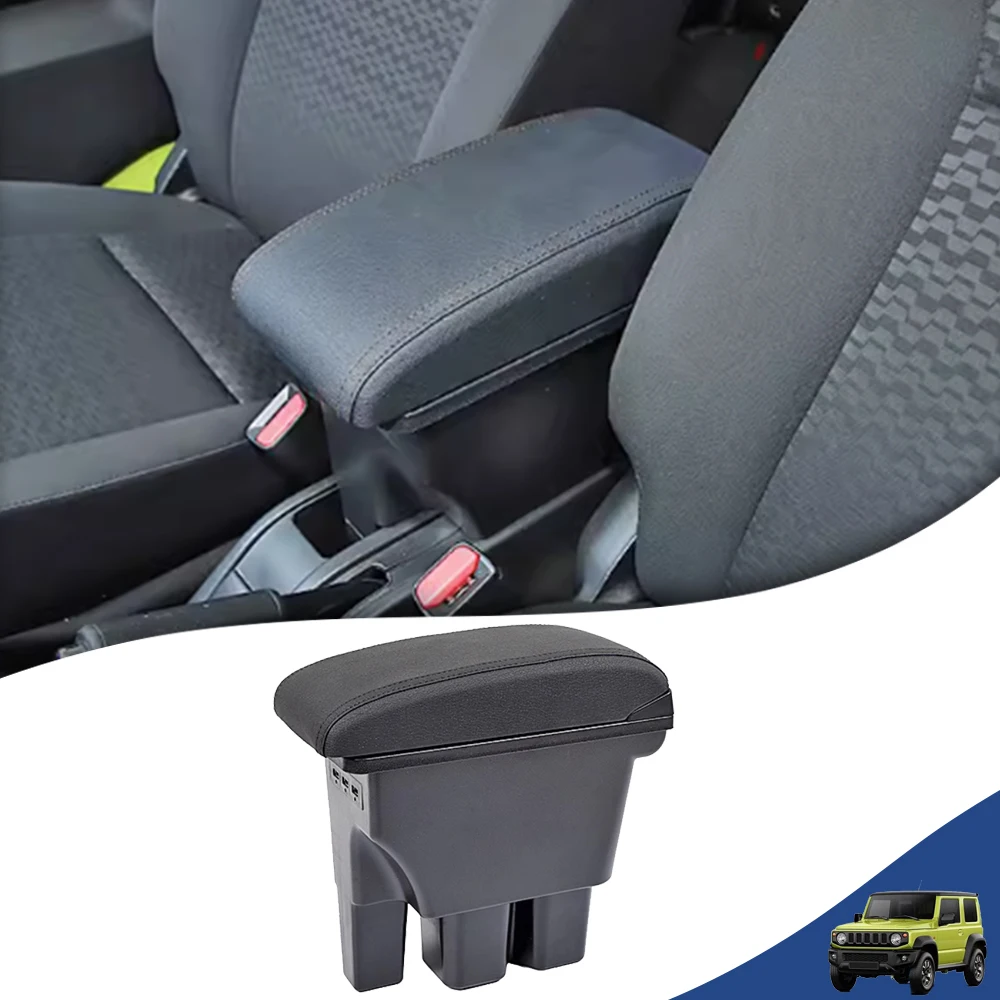 

Car Center Armrest Box Assembly with USB Port for Suzuki Jimny JB64 JB74 2019-2024 Stowing Tidying Retrofit Interior Accessories