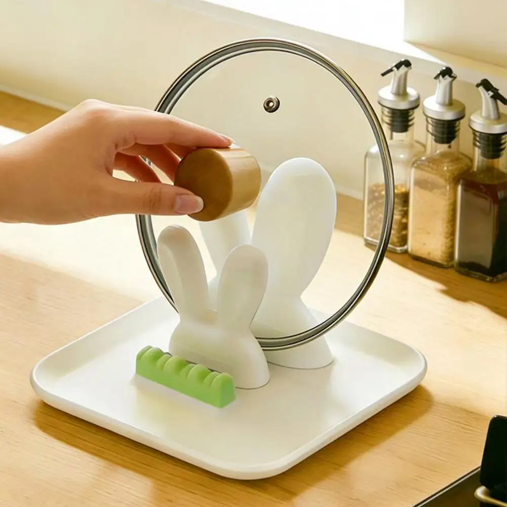 

Pot Lid Organizer Bunny Ears Kitchen Rack Cute Bunny Ears Shape Organizer, for Kitchen Pot Lids And Spatulas