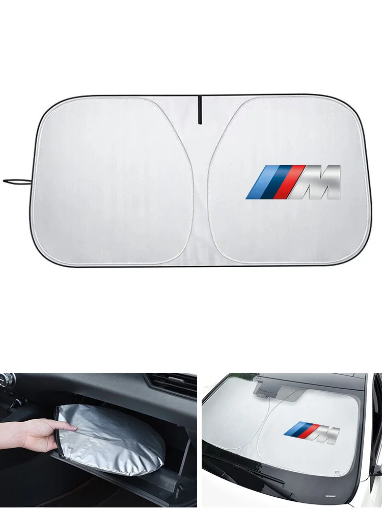 Car Sunshade Windshield Sun Shade Visor UV Protection Shield For BMW M X1 X2 X3 X5 X6 E46 E39 E90 E36E60 E34 E30 F30 G20 view 3